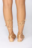 Coastline Wrap Sandals - Nude