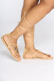 Coastline Wrap Sandals - Nude