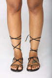 Coastline Wrap Sandals - Black
