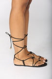 Coastline Wrap Sandals - Black
