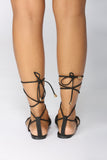Coastline Wrap Sandals - Black