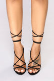 Wrap Her Up Heeled Sandal - Black