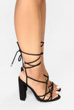 Wrap Her Up Heeled Sandal - Black