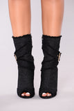 Fierce Peep Toe Bootie - Black