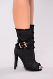 Fierce Peep Toe Bootie - Black