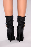 Fierce Peep Toe Bootie - Black
