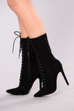 Elektra Lace Up Bootie - Black