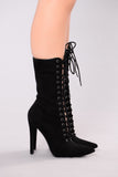 Elektra Lace Up Bootie - Black
