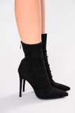 Sabrina Scrunch Bootie - Black