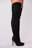 Soft as Suede Thigh High Boot - Black