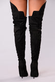 Soft as Suede Thigh High Boot - Black