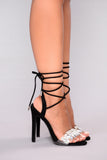 Julez Ankle Wrap Heel - Black