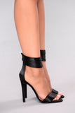 Donna Satin Heel - Black