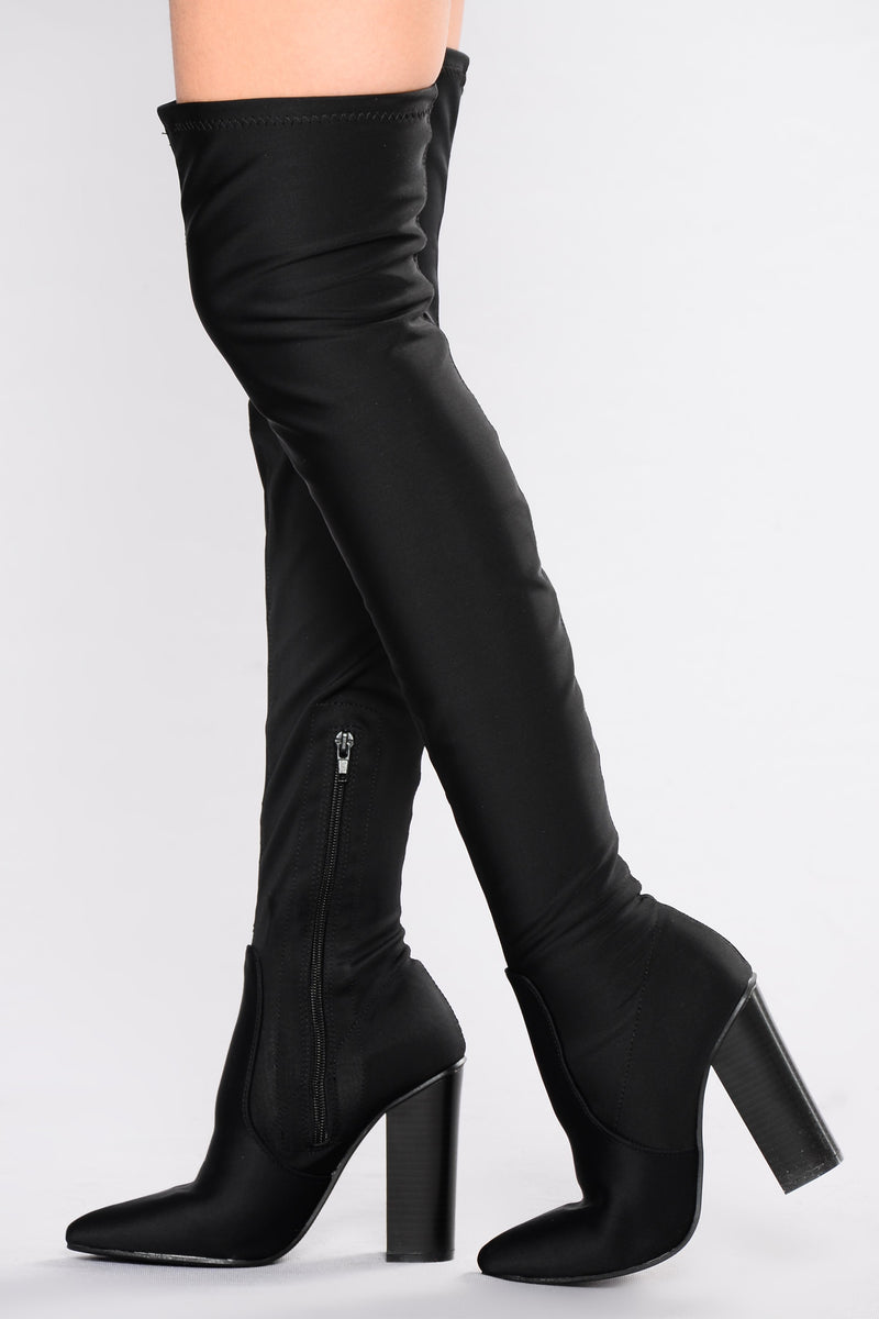 See Me In This Over The Knee Boot - Black