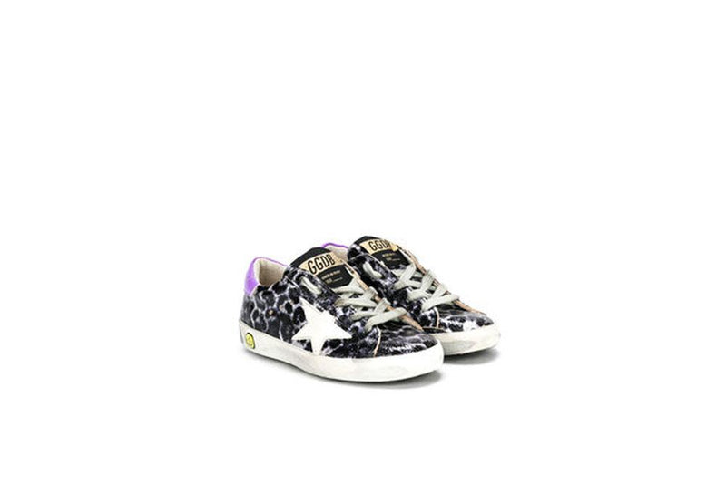 Golden Goose Sneakers Superstar Leopard Printed Black/White G31KS001.A33