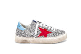 Golden Goose Superstar Sneakers Glitter/Red Star G31WS127.G9