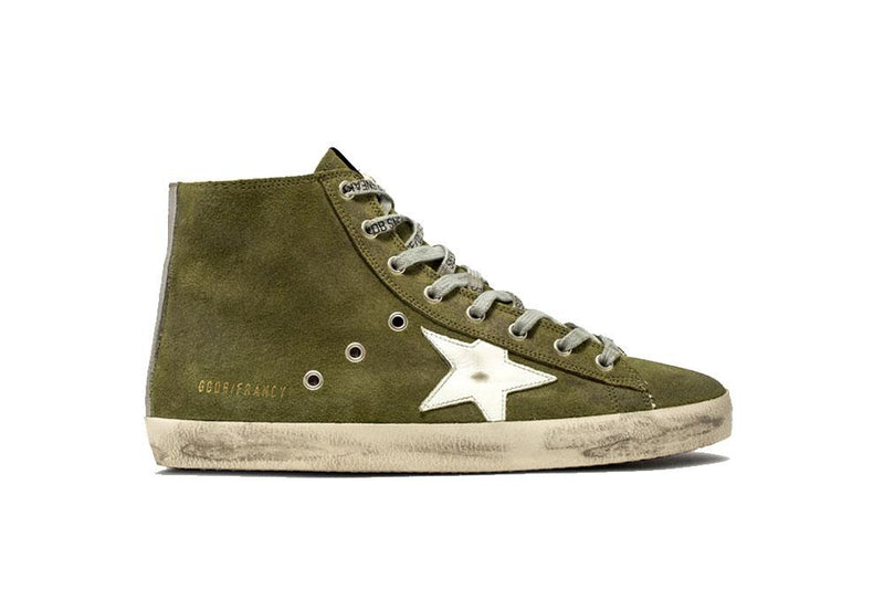 Golden Goose Francy Sneakers Military Green/White Star G35MS591.C12