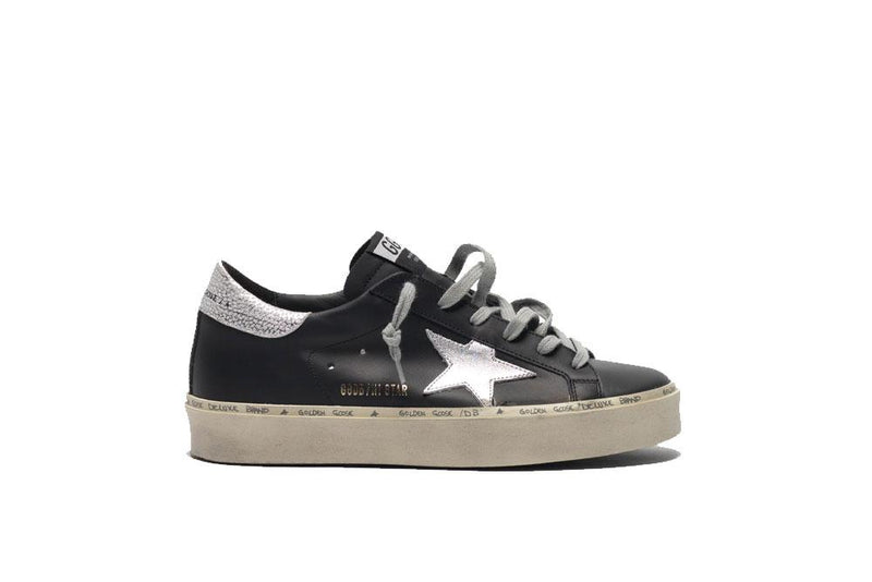 Golden Goose Hi Star Black/Leather Shiny Star Women G36WS945.B9