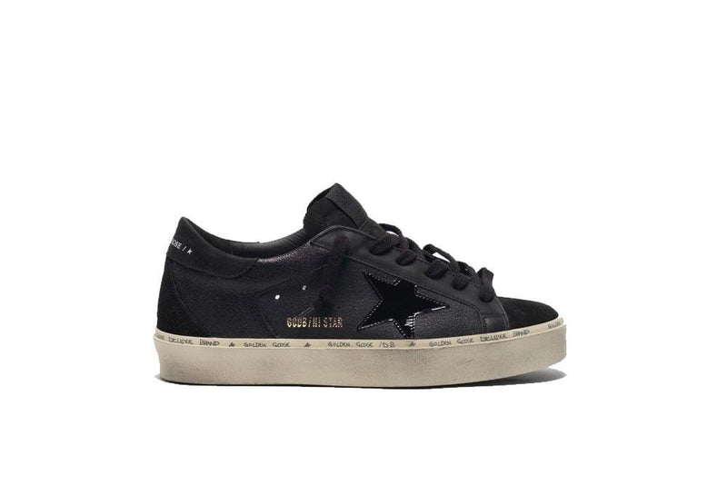 Golden Goose Hi Star Black Nabuk Black/Patent Star Women G36WS945.M1