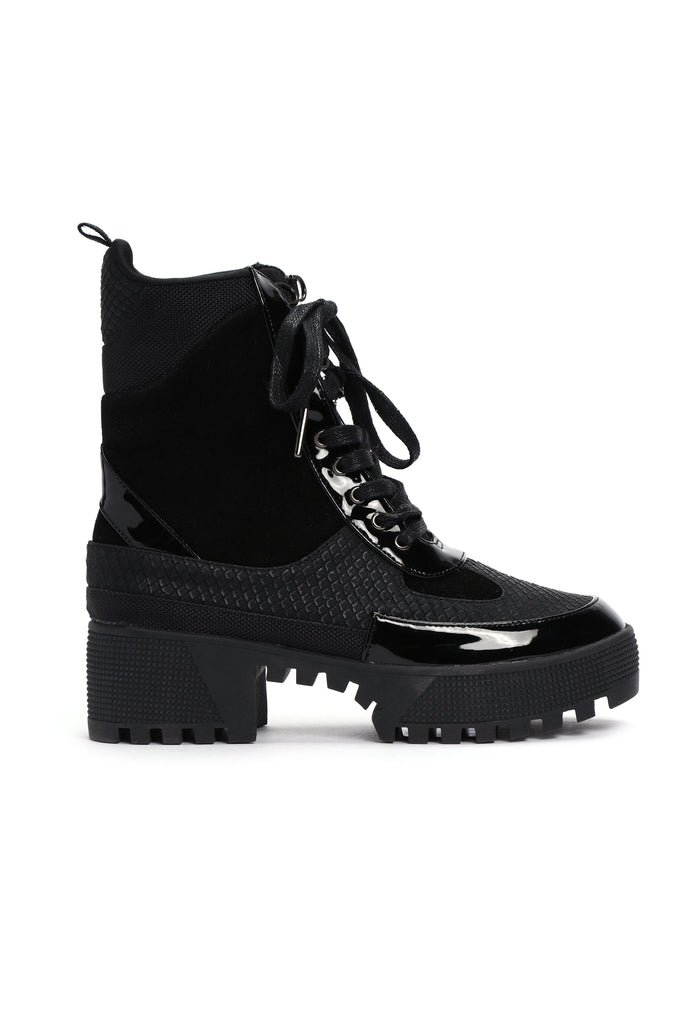On What Grounds Platform Bootie - Black