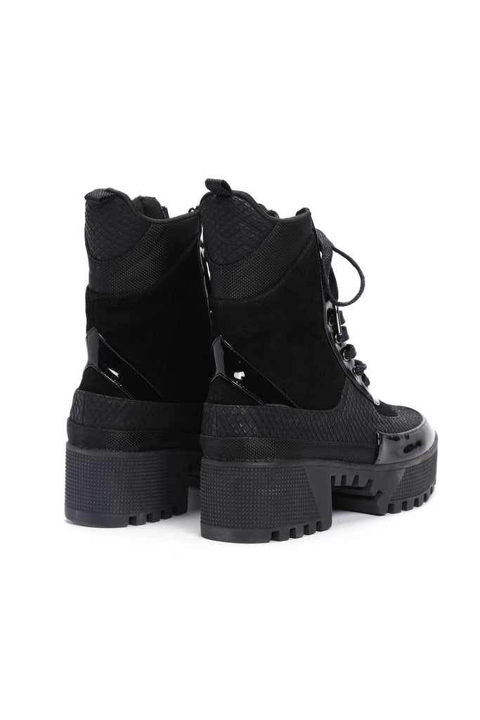 On What Grounds Platform Bootie - Black