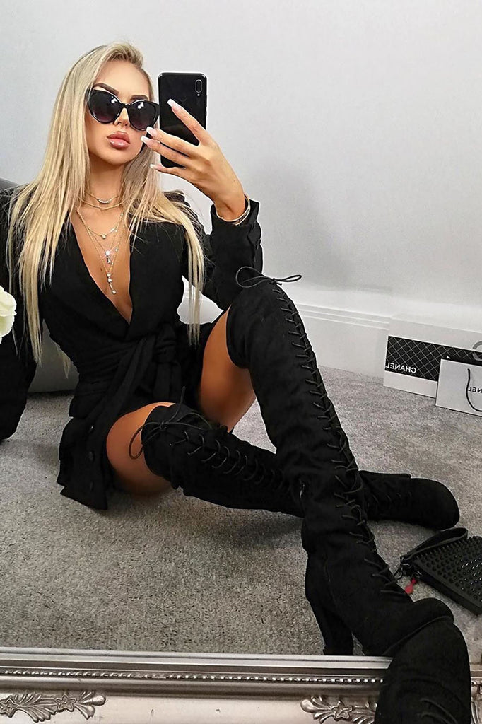 Love Me Long Time Boot - Black