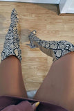 The Way You Walk Heeled Boots - Tan Snake