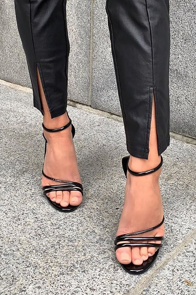 Won't Change My Ways Heeled Sandals - Black
