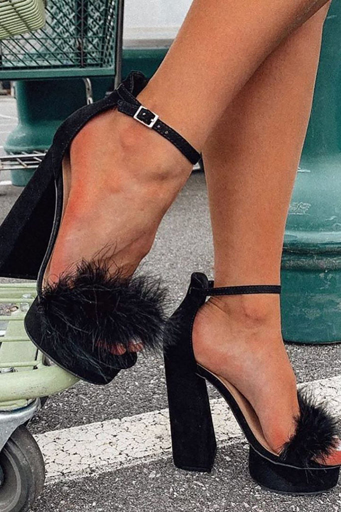 You Were Saying Heeled Sandals - Black