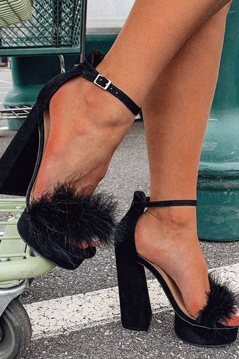 You Were Saying Heeled Sandals - Black