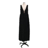 Sexy Deep V  Black Long Formal Dress