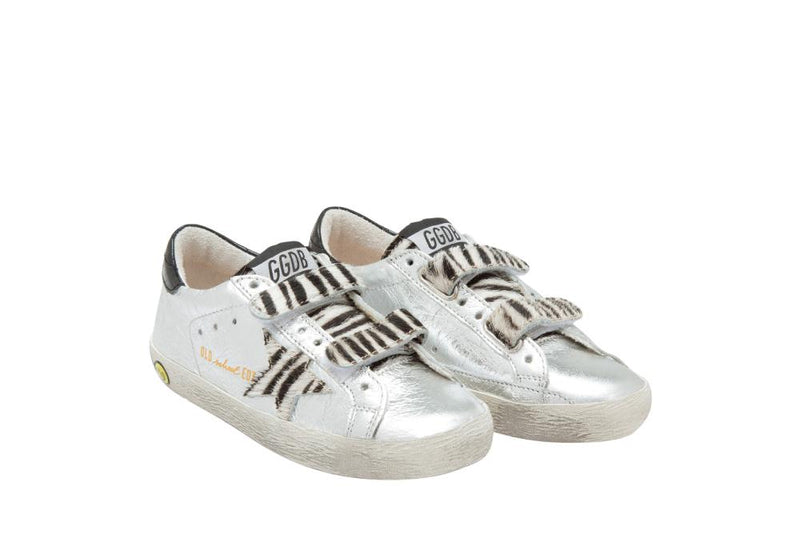 Golden Goose Sneakers Superstar Old School Kids Leather/Zebra G31KS321.D8