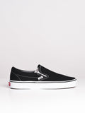 WOMENS CLASSIC SLIP ON BLK/WHT CANVAS SHOES