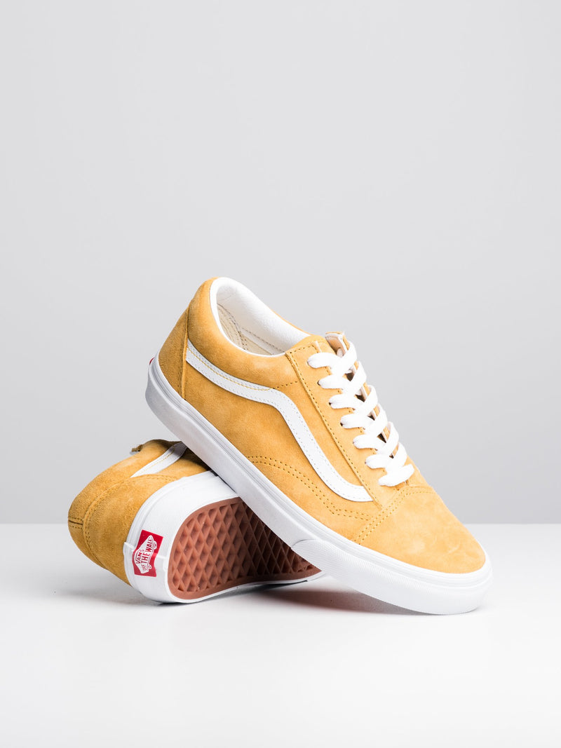WOMENS OLD SKOOL SUEDE - MANGO/WHITE